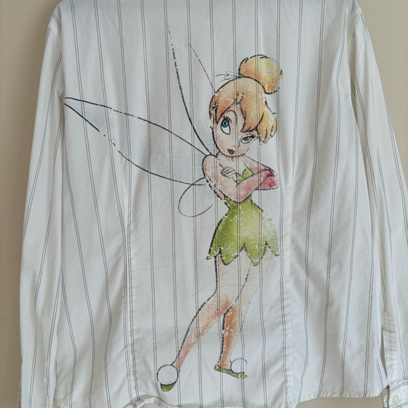 Disney Tinkerbell Long Sleeve Button Down Top - Picture 6 of 9